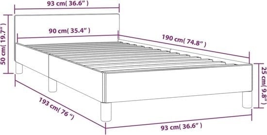 8720287175933 - vidaXL - Bettgestell - mit - Kopfteil - Samt - dunkelgrau - 90x190 - cm