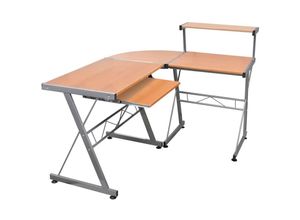 8720287177586 - Bonnevie - Eck-ComputertischSchreibtisch Braun 132x112x99 cm Holzwerkstoff vidaXL