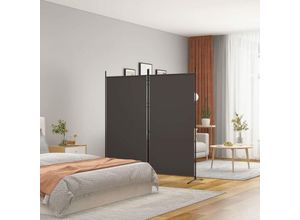 8720287196570 - Bonnevie - 2-tlg Paravent Raumteiler Braun 175x180 cm Stoff vidaXL