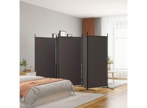 8720287196655 - Bonnevie - 5-tlg Paravent Raumteiler Braun 433x180 cm Stoff vidaXL