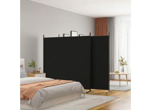 8720287196792 - Bonnevie - 3-tlg Paravent Raumteiler Schwarz 525x180 cm Stoff vidaXL