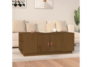 8720287203438 - Bonnevie - Couchtische Kaffeetisch Honigbraun 100x50x41 cm Massivholz Kiefer vidaXL