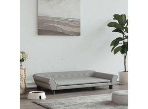8720287219897 - Bonnevie - Hundebett Hellgrau 100x50x21 cm Samt vidaXL32923