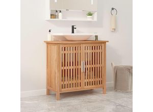 8720287220367 - Bonnevie - Waschbeckenunterschrank 66x29x615 cm Massivholz Nussbaum vidaXL21427