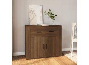 8720287220916 - Sideboard，Kommode Braun Eichen-Optik 80x33x70 cm Holzwerkstoff vidaXL