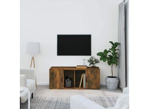 8720287222095 - Bonnevie - TV-SchrankTV-Möbel Räuchereiche 100x35x40 cm Holzwerkstoff vidaXL