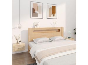 8720287222514 - 2er-Set Wand-Nachttische，Beistelltische Sonoma-Eiche 50x36x25 cm vidaXL