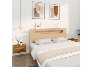 8720287222552 - Bonnevie - 2er-Set Wand-NachttischeBeistelltische Räuchereiche 50x36x25 cm vidaXL