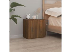 8720287222828 - Wand-Nachttisch，Beistelltisch Braun Eichen-Optik 50x30x47 cm vidaXL