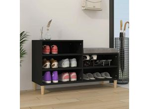 8720287224136 - Bonnevie - SchuhregalSchuhschränke Schwarz 102x36x60 cm Holzwerkstoff vidaXL