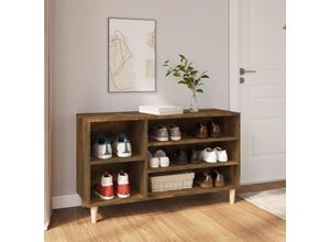8720287224334 - Bonnevie - SchuhregalSchuhschränke Räuchereiche 102x36x60 cm Holzwerkstoff vidaXL