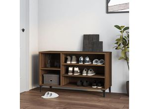 8720287224433 - Bonnevie - SchuhregalSchuhschränke Braun Eichen-Optik 102x36x60 cm Holzwerkstoff vidaXL