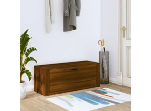 8720287224914 - Bonnevie - Wand-SchuhschrankModernes Schuhregal Braun Eichen-Optik 100x35x38 cm Holzwerkstoff vidaXL