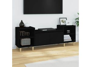 8720287225256 - Bonnevie - TV-SchrankTV-Möbel Schwarz 160x35x55 cm Holzwerkstoff vidaXL