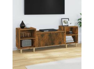 8720287225294 - Bonnevie - TV-SchrankTV-Möbel Räuchereiche 160x35x55 cm Holzwerkstoff vidaXL