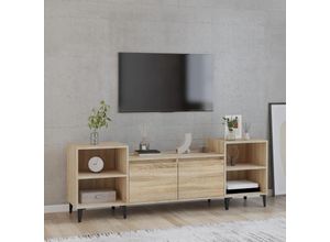 8720287225355 - TV-Schrank，TV-Möbel Sonoma-Eiche 160x35x55 cm Holzwerkstoff vidaXL