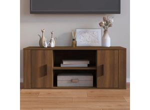 8720287226918 - TV-Schrank，TV-Möbel Braun Eichen-Optik 100x35x40 cm Holzwerkstoff vidaXL