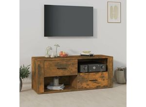 8720287226970 - Bonnevie - TV-SchrankTV-Möbel Räuchereiche 100x35x40 cm Holzwerkstoff vidaXL