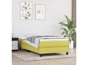 8720287231523 - BoxspringbettSchlafzimmerbett Grün 90x200 cm Stoff vidaXL