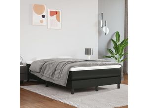 8720287233497 - Bonnevie - BoxspringbettDoppelbett Schwarz 120x200 cm Kunstleder vidaXL