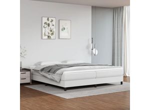 8720287233800 - Bonnevie - BoxspringbettDoppelbett Weiß 200x200 cm Kunstleder vidaXL