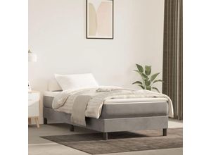 8720287233978 - Bonnevie - BoxspringbettSchlafzimmerbett Hellgrau 80x200 cm Samt vidaXL