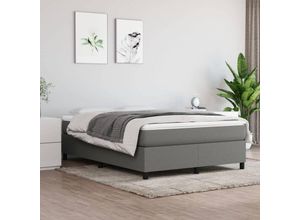 8720287235248 - Boxspringbett，Doppelbett Dunkelgrau 140x200 cm Stoff vidaXL