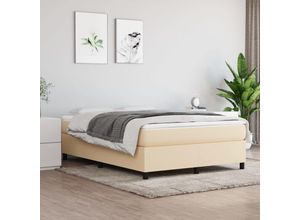 8720287235286 - Bonnevie - BoxspringbettDoppelbett Creme 140x200 cm Stoff vidaXL