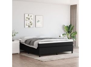 8720287235415 - Boxspringbett，Doppelbett Schwarz 180x200 cm Stoff vidaXL