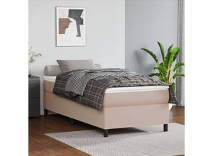 8720287236771 - Bonnevie - BoxspringbettSchlafzimmerbett Cappuccino-Braun 80x200 cm Kunstleder vidaXL
