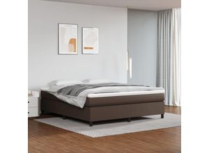 8720287237235 - Bonnevie - BoxspringbettDoppelbett Braun 180x200 cm Kunstleder vidaXL