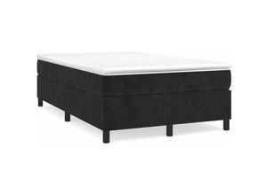 8720287237716 - Bonnevie - BoxspringbettDoppelbett Schwarz 120x200 cm Samt vidaXL