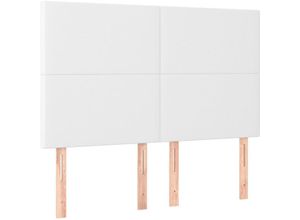 8720287240075 - Kopfteile 4 Stk Weiß 72x5x78 88 cm Kunstleder Vidaxl Weiß