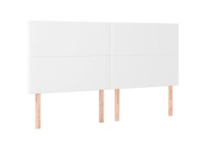 8720287240198 - Kopfteile 4 Stk Weiß 90x5x78 88 cm Kunstleder vidaXL - Weiß