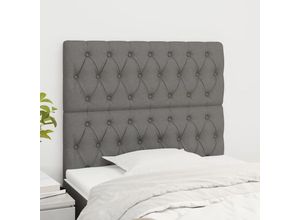 8720287245230 - Bonnevie - Kopfteile 2 Stk Betthaupt Dunkelgrau 100x7x78 88 cm Stoff vidaXL