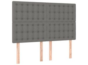 8720287246299 - Kopfteile 4 Stk Betthaupt Dunkelgrau 72x5x78 88 cm Stoff vidaXL 8720287246299 - Kopfteile 4 Stk Betthaupt Dunkelgrau 72x5x78 88 cm Stoff vidaXL