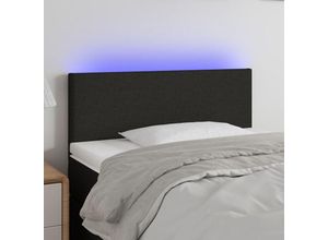 8720287279600 - Bonnevie - led KopfteilBetthaupt Schwarz 90x5x78 88 cm Stoff vidaXL