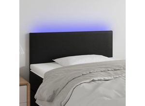 8720287280484 - Bonnevie - led KopfteilBetthaupt Schwarz 80x5x78 88 cm Kunstleder vidaXL