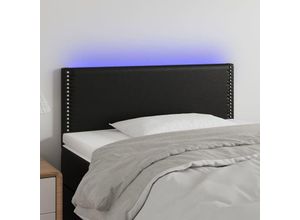 8720287281887 - Bonnevie - led KopfteilBetthaupt Schwarz 80x5x78 88 cm Kunstleder vidaXL