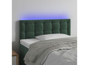 8720287287230 - Bonnevie - led KopfteilBetthaupt Dunkelgrün 80x5x78 88 cm Samt vidaXL