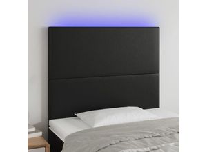 8720287288602 - Bonnevie - led KopfteilBetthaupt Schwarz 80x5x118 128 cm Kunstleder vidaXL