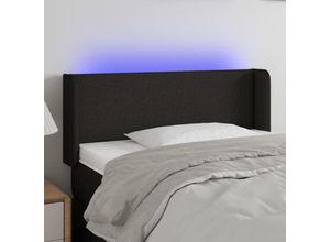 8720287295921 - Bonnevie - led KopfteilBetthaupt Schwarz 103x16x78 88 cm Stoff vidaXL