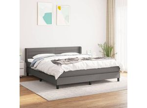 8720287315759 - Boxspringbett,Schlafzimmerbett mit Matratze Dunkelgrau 160x200 cm Stoff vidaXL29610 8720287315759 - Boxspringbett,Schlafzimmerbett mit Matratze Dunkelgrau 160x200 cm Stoff vidaXL29610