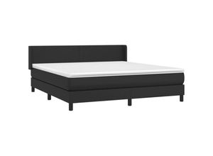 8720287324461 - Vidaxl - Boxspringbett mit Matratze Schwarz 180x200 cm Kunstleder