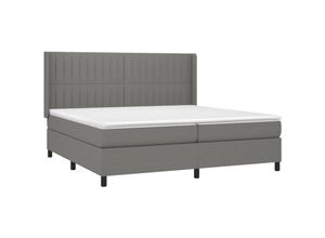 8720287333913 - Vidaxl - Boxspringbett mit Matratze Dunkelgrau 200x200 cm Stoff