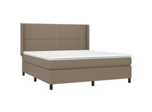 8720287348665 - Vidaxl - Boxspringbett mit Matratze & led Taupe 180x200 cm Stoff