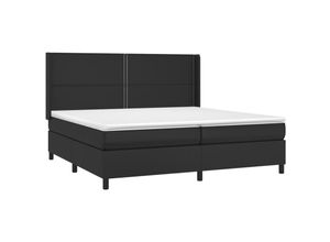 8720287359524 - Boxspringbett mit Matratze & led Schwarz 200x200 cm Kunstleder vidaXL