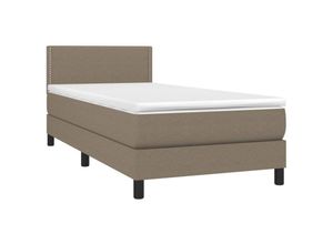 8720287365570 - Boxspringbett mit Matratze & led Taupe 80x200 cm Stoff Vidaxl