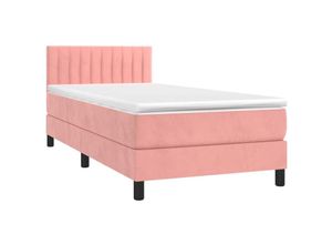 8720287380184 - Vidaxl - Boxspringbett mit Matratze & led Rosa 80x200 cm Samt 709996