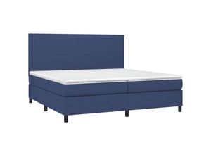 8720287382713 - Jinlefu - Boxspringbett mit Matratze & led Blau 200x200 cm Stoff vidaXL